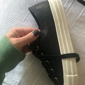 Black Leather Converse | best offer